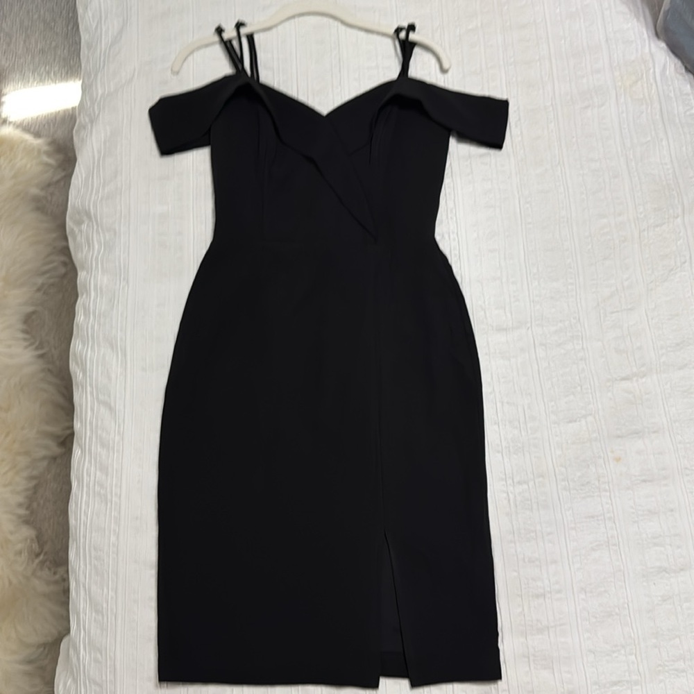 Adelyn Rae Elegant Black Off-Shoulder Dress
